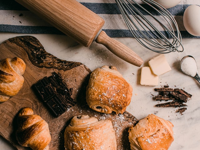 Assorted pastries and danishes