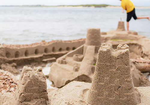 Sandcastle on the beach