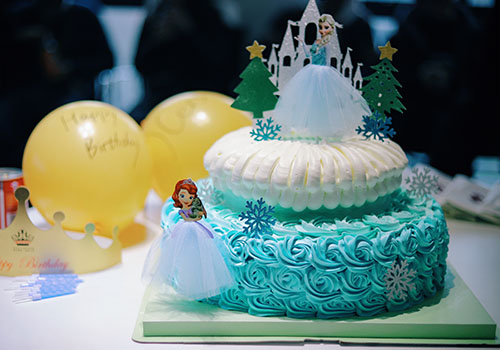 Blue princess cake
