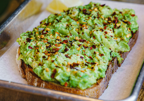 smashed avocado